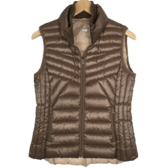 BERNARDO Metallic Brown Goose Down Puffer Vest Full Zip Women’s Size Small - Picture 1 of 11